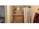 Shower stall with tiled walls and shower curtain at 1700 Morning Dove Ln, Englewood, FL 34224