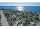 High-angle view of the property, highlighting its location near the water at 25 1St Ave, Englewood, FL 34223