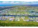 Aerial view of home and neighborhood near the coast at 20 Annapolis Ln, Rotonda West, FL 33947