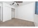 Bedroom with closet and ceiling fan at 20 Annapolis Ln, Rotonda West, FL 33947