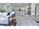 Open concept kitchen with island and stainless steel appliances at 19060 Moscato Ct, Venice, FL 34293
