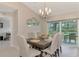 Bright dining room with a table for six and sliding glass doors to the patio at 2775 Wyola Ave, North Port, FL 34286
