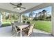 Spacious screened porch overlooking backyard at 2775 Wyola Ave, North Port, FL 34286