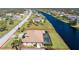 An aerial view of the property, showing its size and location at 849 Rotonda Cir, Rotonda West, FL 33947