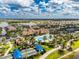 Aerial view of community pool, clubhouse, and other amenities at 13077 Rinella St, Venice, FL 34293