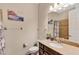 Bathroom with single vanity and shower/tub combo at 13104 Creekside Ln, Port Charlotte, FL 33953