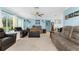 Living room with recliner sofas and light blue walls at 22396 Elmira Blvd, Port Charlotte, FL 33952