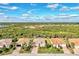 Aerial view of a house on a tree-lined street in a residential neighborhood at 13033 N Marsh Dr, Port Charlotte, FL 33953