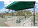 Relaxing seating area overlooking tennis courts at 10985 Trevino St, Englewood, FL 34223