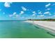 Aerial view of a serene beach with clear water and white sand at 12424 Davie Ct, Venice, FL 34293