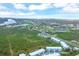 Aerial view showcasing townhouses and waterfront landscape at 3929 Cape Haze Dr # 105, Rotonda West, FL 33947