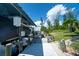 Covered boat lift and relaxing dock area on a canal at 9381 St Paul Dr, Port Charlotte, FL 33981