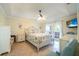 Main bedroom with a coastal-themed bed and private access at 9381 St Paul Dr, Port Charlotte, FL 33981