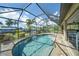 Enclosed pool and patio area with seating, offering a relaxing outdoor space at 9381 St Paul Dr, Port Charlotte, FL 33981