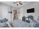 Bright office space with built-in shelving and hardwood floors at 10311 Lands End Cir # 13, Placida, FL 33946