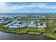 Aerial view of community with water access at 10311 Lands End Cir # 13, Placida, FL 33946