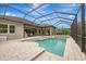 Enclosed pool and spa with screened patio at 12424 Davie Ct, Venice, FL 34293