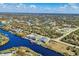 Expansive aerial of waterfront community at 10083 Kansas City St, Port Charlotte, FL 33981