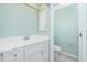 Small bathroom with a toilet and single vanity at 217 Rotonda Cir, Rotonda West, FL 33947