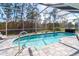 Inviting kidney-shaped pool with a screened enclosure at 152 Apollo Dr, Rotonda West, FL 33947