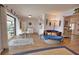 Open living area with circular sofa and hardwood floor at 189 Carlisle Nw Ave, Port Charlotte, FL 33952