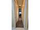 Long hallway with neutral carpeting leading to bedrooms and bathrooms at 24412 Lakeview Pl, Punta Gorda, FL 33980