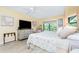 Bedroom with king-size bed, dresser, and TV at 3075 Bay Oaks Cir, Englewood, FL 34223