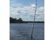 Fishing rod over calm river water with greenery in background at 43 Mark Twain Ln, Rotonda West, FL 33947