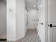 Clean bathroom with patterned floor tile and walk-in shower at 5208 Churchill Rd, Port Charlotte, FL 33981
