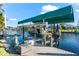 Convenient boat lift for easy water access at 15784 Melport Cir, Port Charlotte, FL 33981