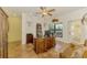 Bright home office with large desk and views of the backyard at 3060 Rivershore Ln, Port Charlotte, FL 33953