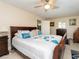 Main bedroom with comfortable sleigh bed and plenty of light at 640 Curtis Blvd, Englewood, FL 34223