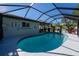 Relaxing kidney-shaped pool with screened enclosure at 640 Curtis Blvd, Englewood, FL 34223