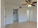 Large bedroom with access to two closets and hallway bathroom at 6800 Placida Rd # 169, Englewood, FL 34224