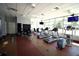 Well-equipped fitness center with treadmills, elliptical trainers, and weight machines at 1120 E Kennedy Blvd # 1423, Tampa, FL 33602