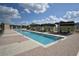Inviting swimming pool with lounge chairs and cabanas at 1120 E Kennedy Blvd # 1423, Tampa, FL 33602