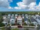 Aerial view showing a two-story house in a residential community at 12753 Sagewood Dr, Venice, FL 34293