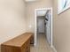 Inviting hallway with built-in desk and additional storage at 12753 Sagewood Dr, Venice, FL 34293