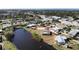 Aerial view of a single-Gathering home near the water at 42 Caroll Cir, Englewood, FL 34223
