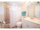 Clean bathroom with a tub and shower combo at 42 Caroll Cir, Englewood, FL 34223