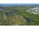 Aerial view of nature preserve and homes at 8025 Weyers Ct, Englewood, FL 34224