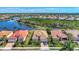 Aerial view of the home and surrounding neighborhood at 12960 N Marsh Dr, Port Charlotte, FL 33953