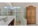 Spa-like bathroom with large shower and linen storage at 12960 N Marsh Dr, Port Charlotte, FL 33953