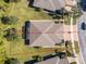 Aerial view of house and large backyard at 13488 Abercrombie Dr, Englewood, FL 34223