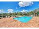 Relaxing community pool with lounge chairs and patio area at 2148 La Palma Ave, Port Charlotte, FL 33953