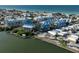 Aerial view of waterfront property with homes and canal access at 2255 N Beach Rd # 9, Englewood, FL 34223