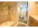 Clean bathroom with walk-in shower and plenty of counter space at 2255 N Beach Rd # 9, Englewood, FL 34223