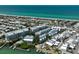Aerial view of waterfront property with pool and private dock access at 2255 N Beach Rd # 9, Englewood, FL 34223