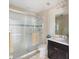 Bathroom with shower, toilet and vanity at 27441 Hole In One Pl, Englewood, FL 34223