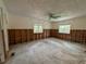 Under renovation: gutted bedroom with exposed framing and wiring at 2930 Waterside Dr, Englewood, FL 34224